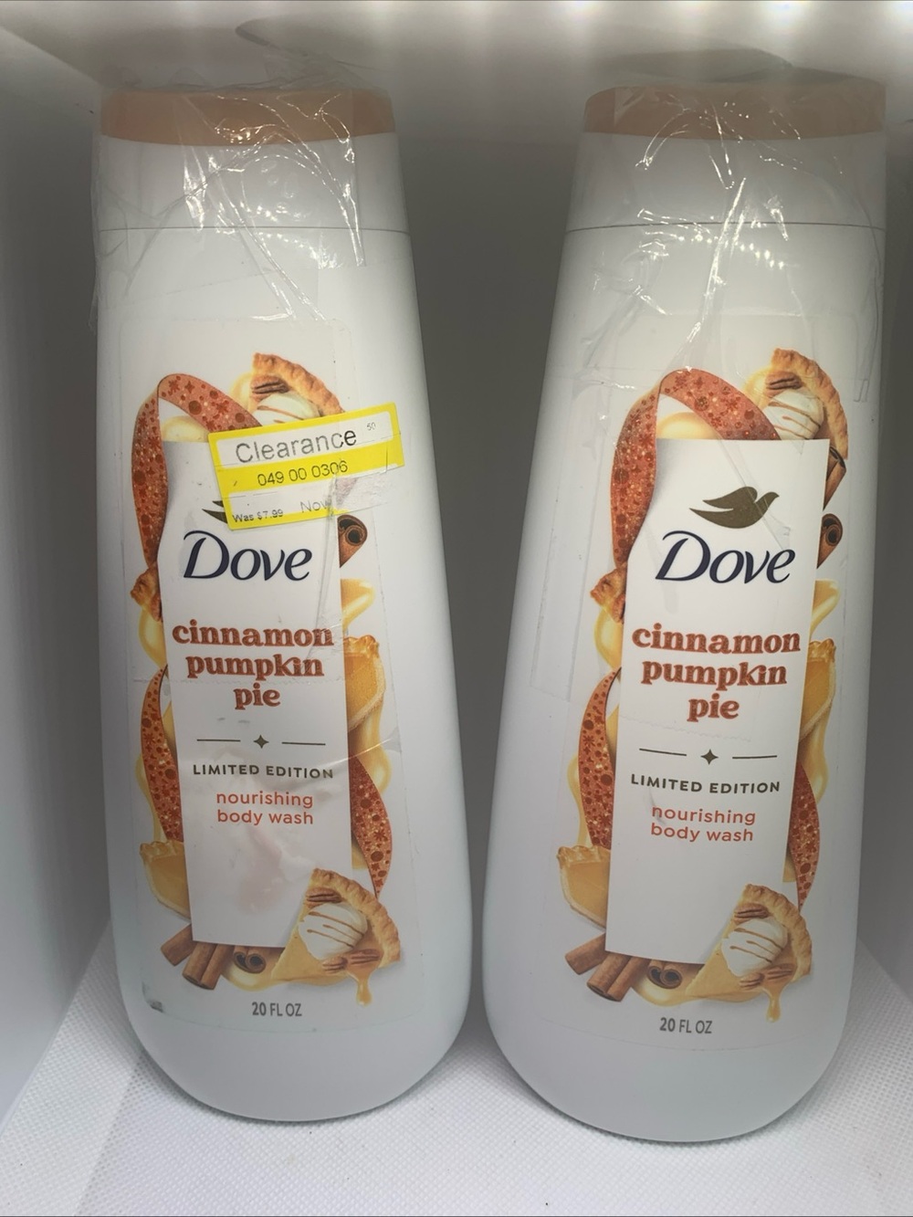 Dove Cinnamon Pumpkin Pie Nourishing Body Wash - Limited Edition 20oz Set of 2